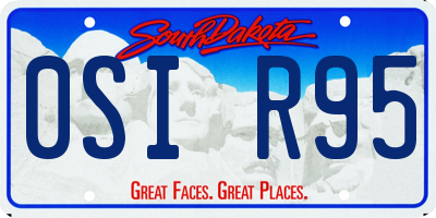 SD license plate 0SIR95