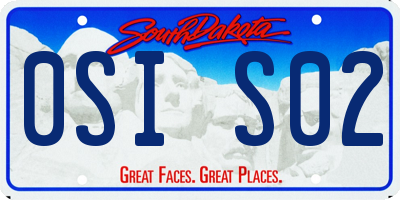 SD license plate 0SIS02