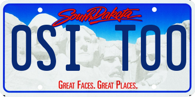 SD license plate 0SIT00
