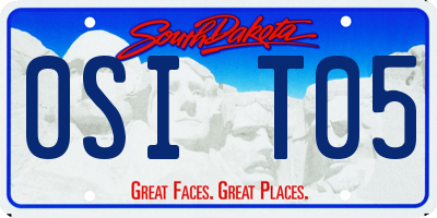 SD license plate 0SIT05