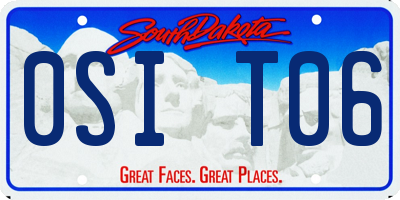 SD license plate 0SIT06