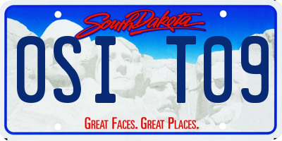 SD license plate 0SIT09