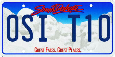 SD license plate 0SIT10