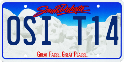 SD license plate 0SIT14