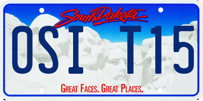 SD license plate 0SIT15