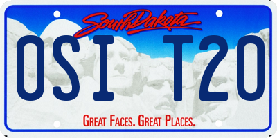 SD license plate 0SIT20
