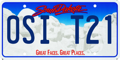 SD license plate 0SIT21