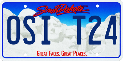SD license plate 0SIT24