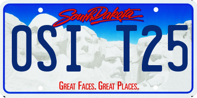 SD license plate 0SIT25