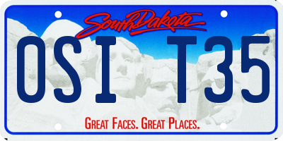 SD license plate 0SIT35