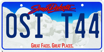 SD license plate 0SIT44