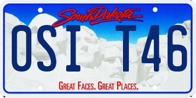 SD license plate 0SIT46