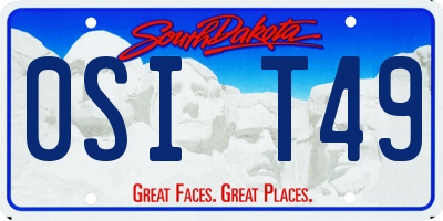 SD license plate 0SIT49