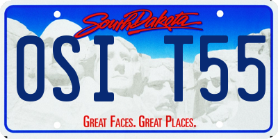SD license plate 0SIT55