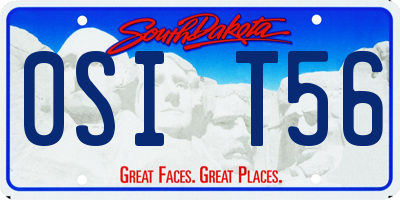 SD license plate 0SIT56