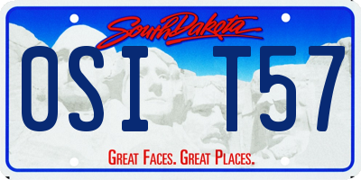 SD license plate 0SIT57