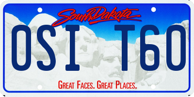 SD license plate 0SIT60