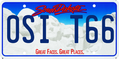 SD license plate 0SIT66