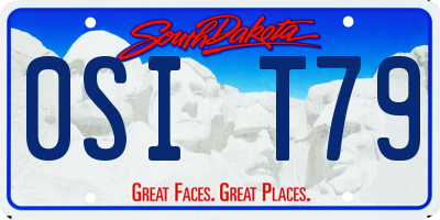 SD license plate 0SIT79