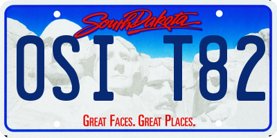 SD license plate 0SIT82