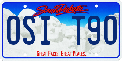 SD license plate 0SIT90