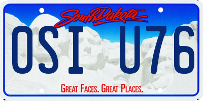 SD license plate 0SIU76