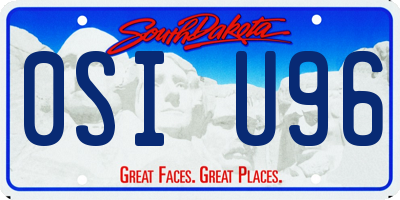 SD license plate 0SIU96