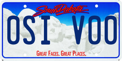 SD license plate 0SIV00