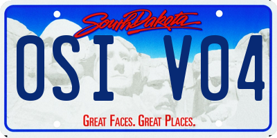 SD license plate 0SIV04