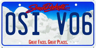 SD license plate 0SIV06