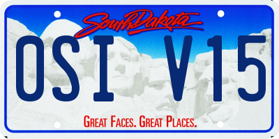 SD license plate 0SIV15