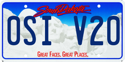 SD license plate 0SIV20