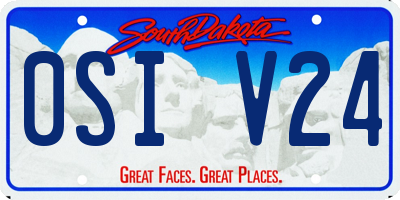 SD license plate 0SIV24