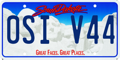 SD license plate 0SIV44