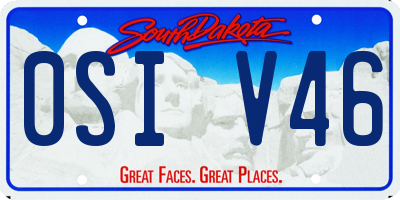 SD license plate 0SIV46
