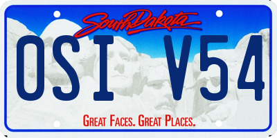 SD license plate 0SIV54