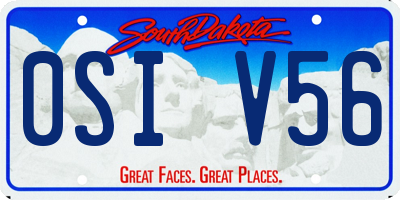 SD license plate 0SIV56