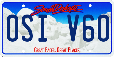 SD license plate 0SIV60