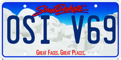 SD license plate 0SIV69