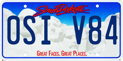 SD license plate 0SIV84