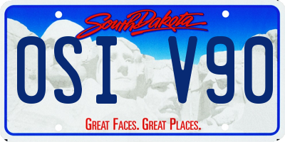 SD license plate 0SIV90