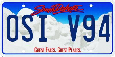SD license plate 0SIV94