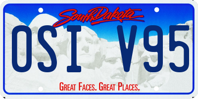 SD license plate 0SIV95