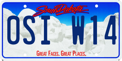 SD license plate 0SIW14