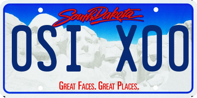 SD license plate 0SIX00