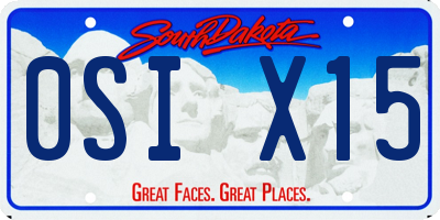 SD license plate 0SIX15