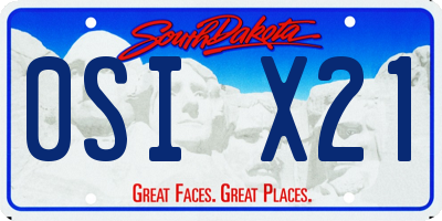 SD license plate 0SIX21