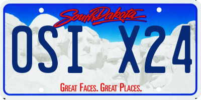SD license plate 0SIX24