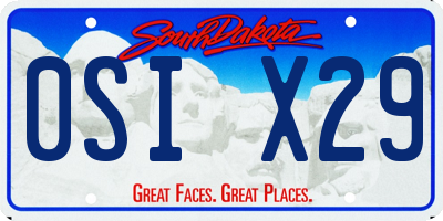 SD license plate 0SIX29