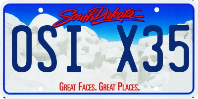 SD license plate 0SIX35